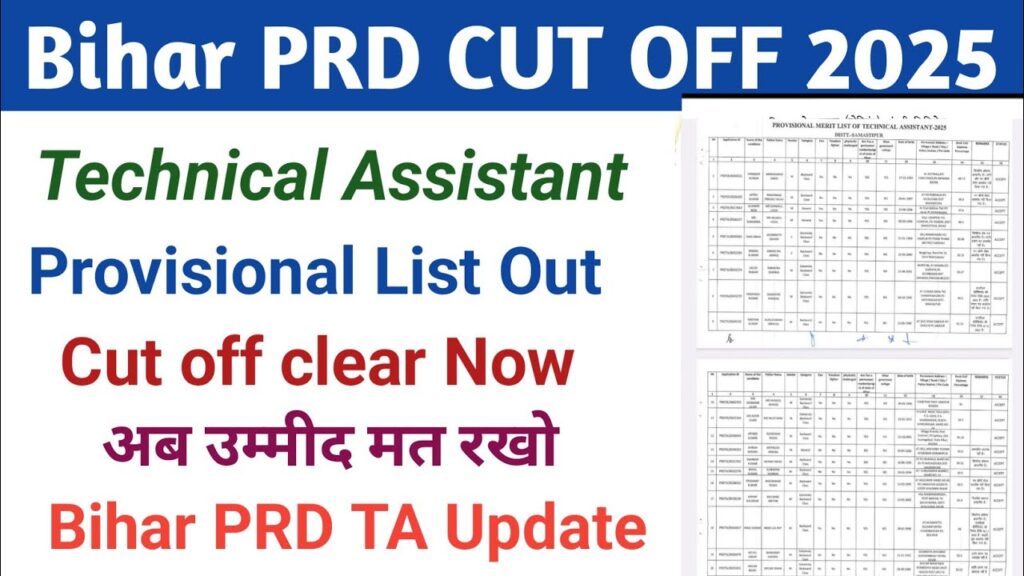 Bihar PRD Merit List
